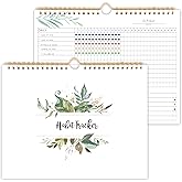 Habit Tracker Calendar- 12 Months Undated Daily, Weekly & Monthly Habit Tracker Journal, Writable Habits Track Calendar for G