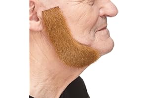 Mustaches Self Adhesive Sideburns Fake Mutton Chops, Novelty, False Facial Hair, Costume Accessory for Adults, Chestnut Color