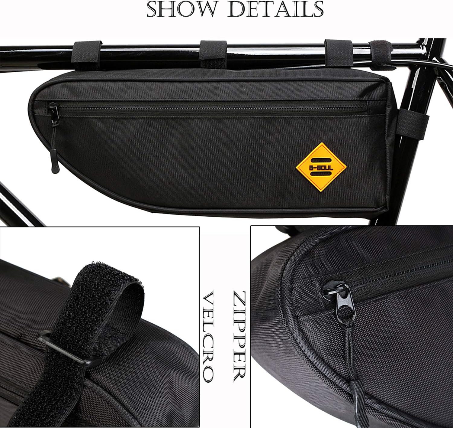 RZAHUAHU Bike Bicycle Triangle Frame Bag Bike Storage Frame Bag Cycling