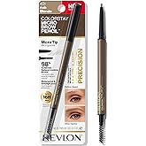 Revlon ColorStay Micro Brow Pencil, 451 Ash Blonde, 0.003 oz | Waterproof eyebrow pencil with micro tip and spoolie brush. Infused with argan &amp; marula oil. Smudge-proof definition.