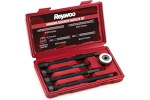 Reywoo Harmonic Balancer Installer Set, Long Reach Crank Pulley Underdrive Pulley Damper Installation Tool Kit for Balancer Pulleys