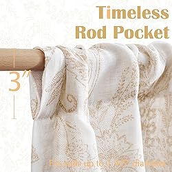 jinchan Sheer Valance for Window Floral Valance
