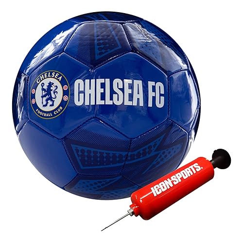 Icon Sports Official Chelsea FC Soccer Ball - CHL95BL Blue Size 5