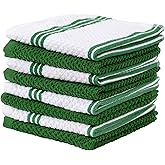 Living Fashions 8 Pack Dish Cloths for Washing Dishes - 100% Cotton Absorbent Dish Towels Size 12" x 12" - Perfect Dish Rags for Washing Dishes - Kitchen Rags and Washcloths for Dishes