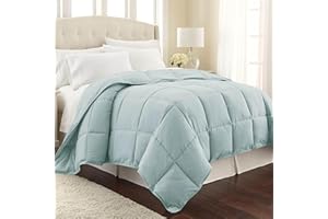 Southshore Fine Living, Inc. Queen Comforter, Full Size Bedding Comforters, Fluffy Down Alternative Blue Comforter, Queen Size/Full, Pet Hair Resistant Bedding, Machine Washable, Sky Blue