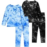 Jimonda Kids Toddler Bamboo Rayon Pajamas Set Boys Girls Pjs | Soft,breathable,skin-friendly fabric,Long sleeve,Tie dye sleepwear,Nice stretch,Tops pants 4pc,Silky smooth,Lightweight