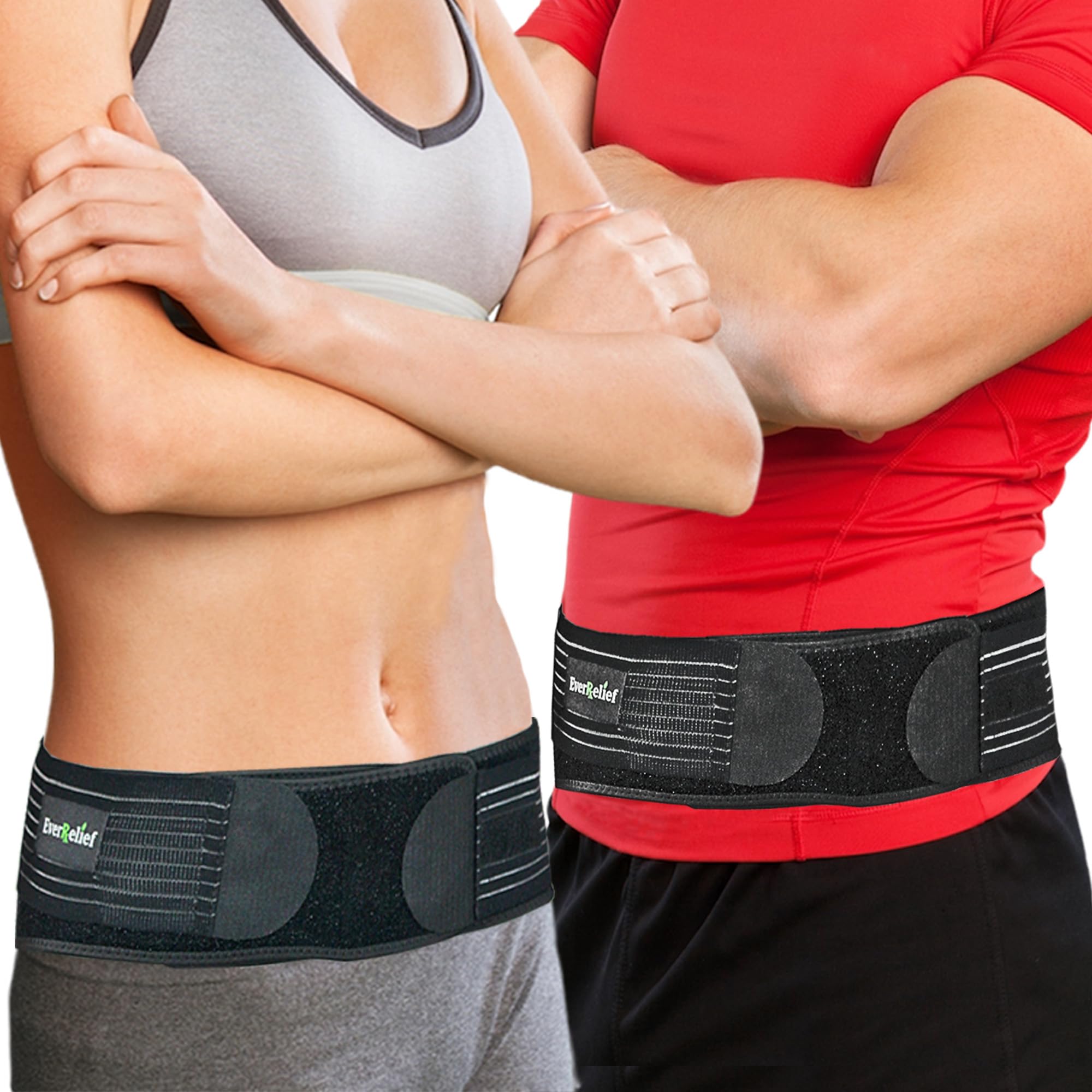 EverRelief SI Belt Hip Brace- Sacroiliac Joint Support for Men & Women-Fully Adjustable Sciatica Brace Relieves Back, Pelvic & Hip Pain-Large