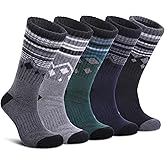 LANLEO Merino Wool Hiking Socks for Women Men Thermal Winter Warm Thick Cushion Moisture Wicking Crew Work Boot Socks