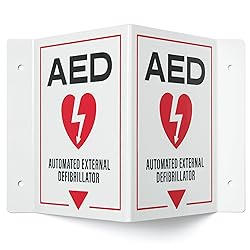 AED Wall Mount Sign | 3D Projecting Automated