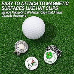 FINGER TEN Golf Ball Markers 2 Pcs with 2 Pack Hat