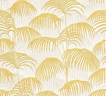 Architects Paper Textiltapete Tessuto 2 Tapete Mit Palmenprint 10 05 M X 0 53 M Gelb Metallic Weiss Made In Germany 961982 96198 2 Amazon De Baumarkt