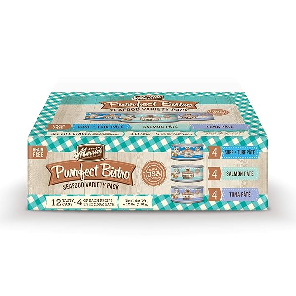 MERRICK PURRFECT BISTRO GRAIN FREE SEAFOOD WET CAT...