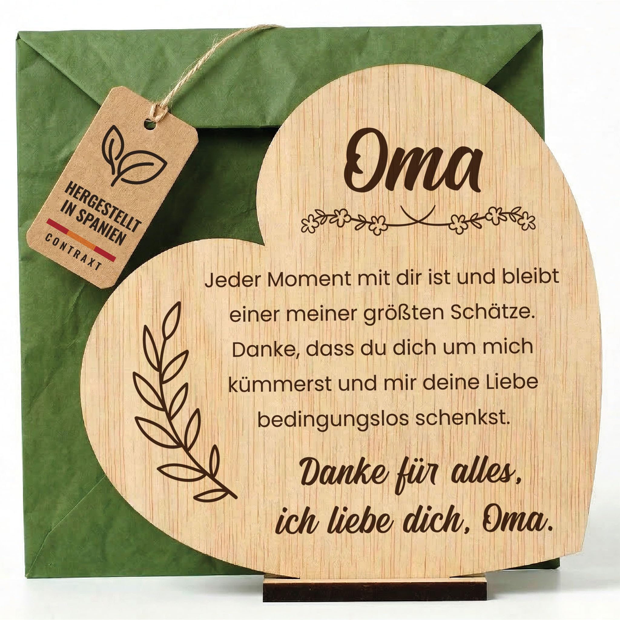 CONTRAXT Großmuttertags Karte Oma aus Holz. Karte Beste Oma großmuttertag großmuttertagsgeschenk karte großmuttertag großmuttertagskarte herzlichen glückwunsch oma (Oma)