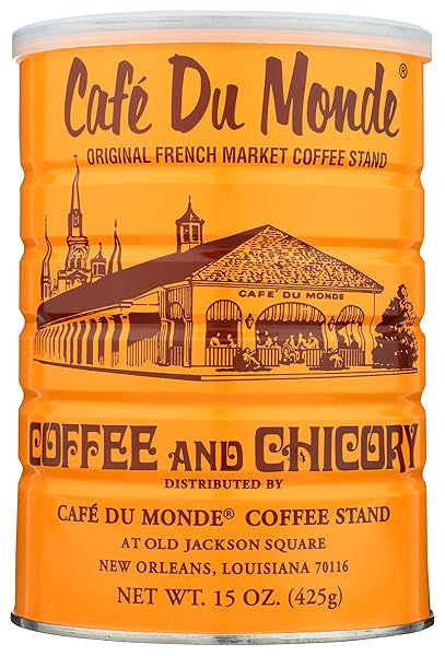 CAFE DU MONDE COFFEE CHICORY, 15 OUNCE GROUND