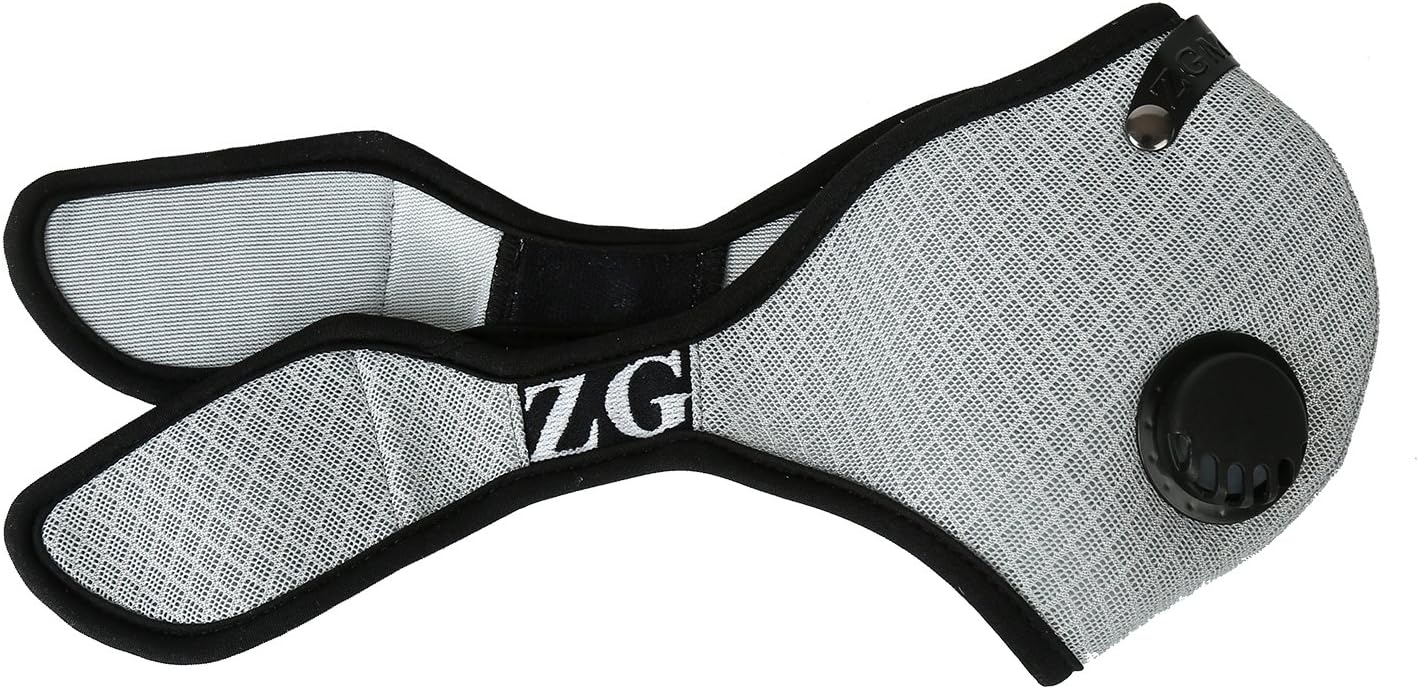 ZG Mask Active Carbon Filters Anti-dust Mesh Half Face Mask (Silver, XXL)