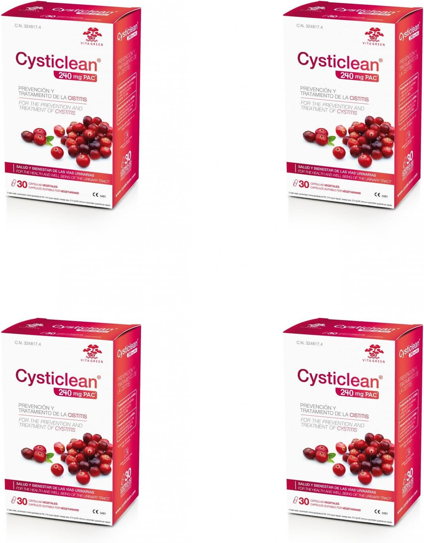 (4 PACK) - Cysticlean - Cysticlean 240mg PAC | 30's | 4 PACK BUNDLE