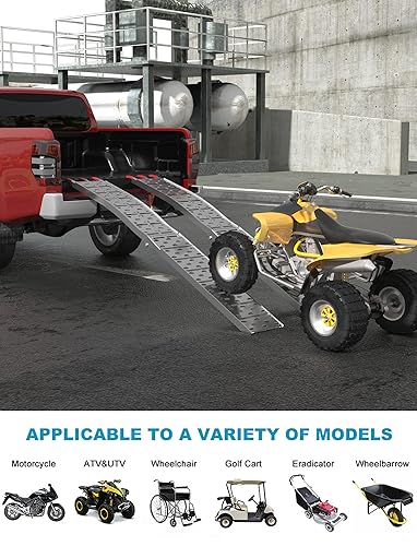 ATV Ramps Aluminum Folding Loading Ramps 1500Lbs Capacity 7.5Ft,2Pc Li - Foto 10