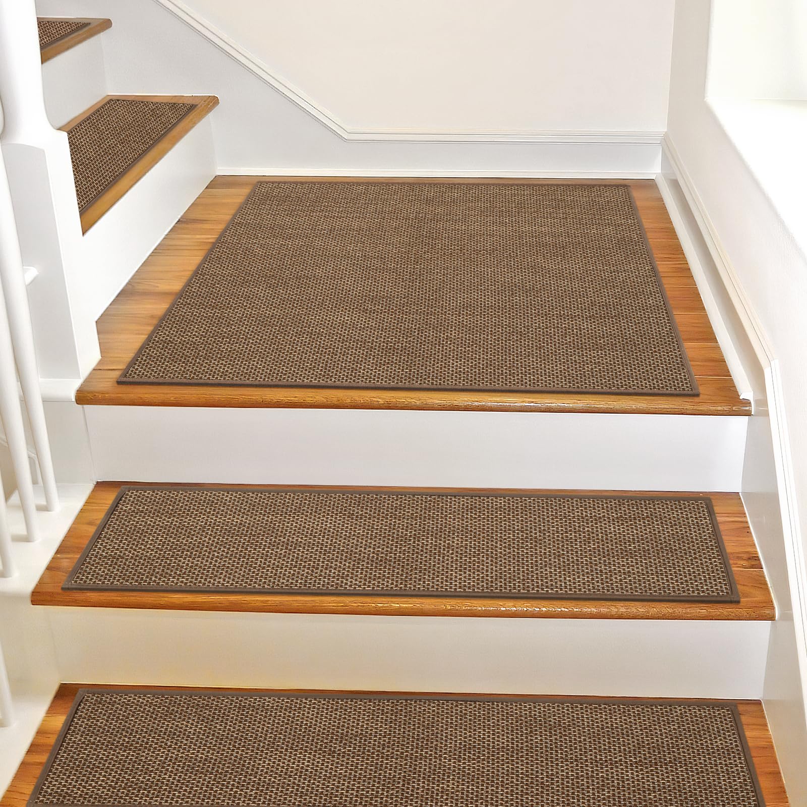 Single Stair Rug SMILOOL Non Slip Stair Landing Rug for Wooden Steps Indoor, Stair ...