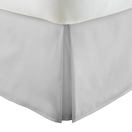 ienjoy Home Ieh-Bedskirt-Calking-Lgray Collection Pleated Bed Skirt