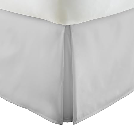 Becky Cameron BC-BEDSKIRT-Full-LGRAY Pleated Bed Skirt, Gray