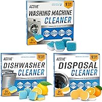 Washing Machine Dishwasher & Disposal Cleaning Tablets - Appliance Refresh Bundle Includes 12 Month Supply Dishwasher Cleaner