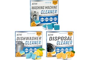 Washing Machine Dishwasher & Disposal Cleaning Tablets - Appliance Refresh Bundle Includes 12 Month Supply Dishwasher Cleaner