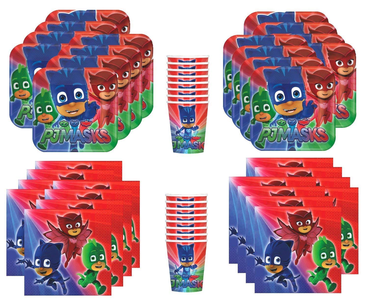Amscan PJ Masks Birthday Party Supplies Bundle Pack for 16 Guests eBay