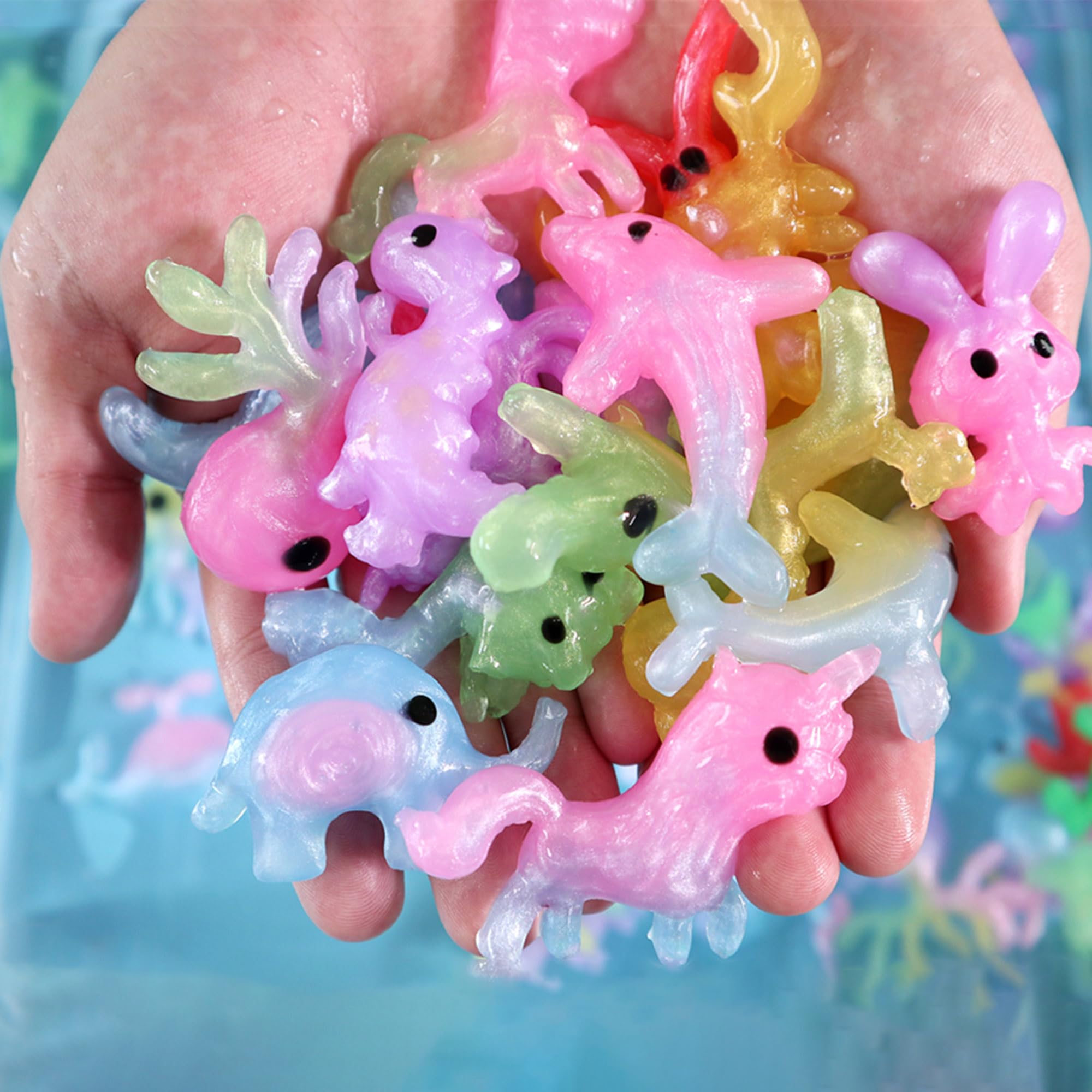 Kidisego Aqua Fairy Water Gel Kit for Kids, Magic Water Elf Toy Kit with 20 Colors Magic Gel, Aqua Fairy kit with 24 Shape Molds, Crate Your Own Magic Elf Kits Water Pets Craft Kits for Kids