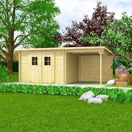 Zora Walter Log Cabin Wood Garden Shed Tool Storage Shed 28 Mm 5 3