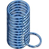 Silipac Small Key Rings 0.8 in (20mm) - Heavy Duty Key Ring Bulk for Crafts - Split Keychain Ring Pet Collar, Car Keys 12 pcs