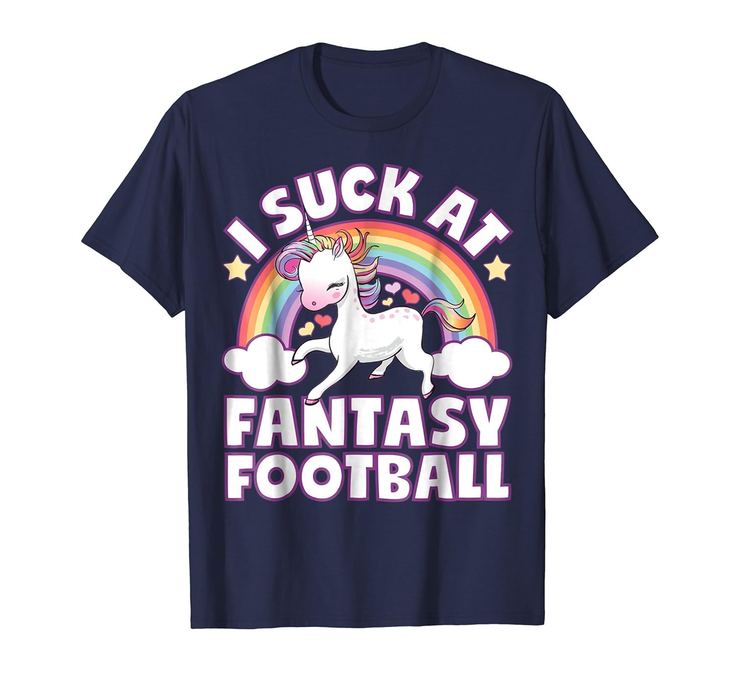 I Suck At Fantasy Football Shirt Unicorn Funny Draft Party-ANZ