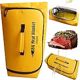 270° Opening BBQ Meat Resting Blanket, Leak-Proof Insulated Meat Resting Bag for Briskets Pork Turkey, Reusable Washable Smoker Grill Accessories, Ideal Grilling Gift for Men Him Dad BBQ Lovers