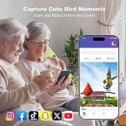 Viubird Bird Feeder with Camera Solar Powered