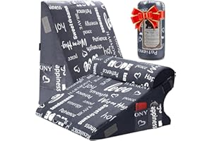 MYLIFESION Wedge Pillow for Sleeping, 12" Bed Wedge Pillow Set for Acid Reflux, Gerd, Back Pain Relief, Soft Memory Foam Top for After Surgery