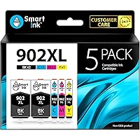 Smart Ink Compatible Ink Cartridge Replacement for HP 902 XL 902XL (5 Pack) to use with Officejet 6951 6954 6956 6958 6962 69