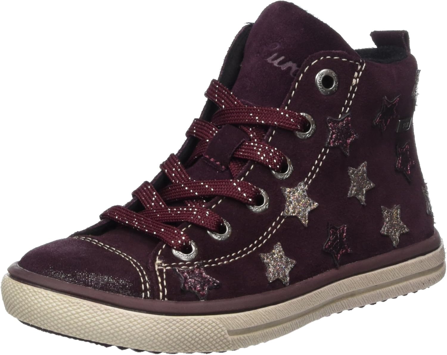 Lurchi Mädchen Starlet Sneaker High - Veloursleder Mit Sternen Applikation
