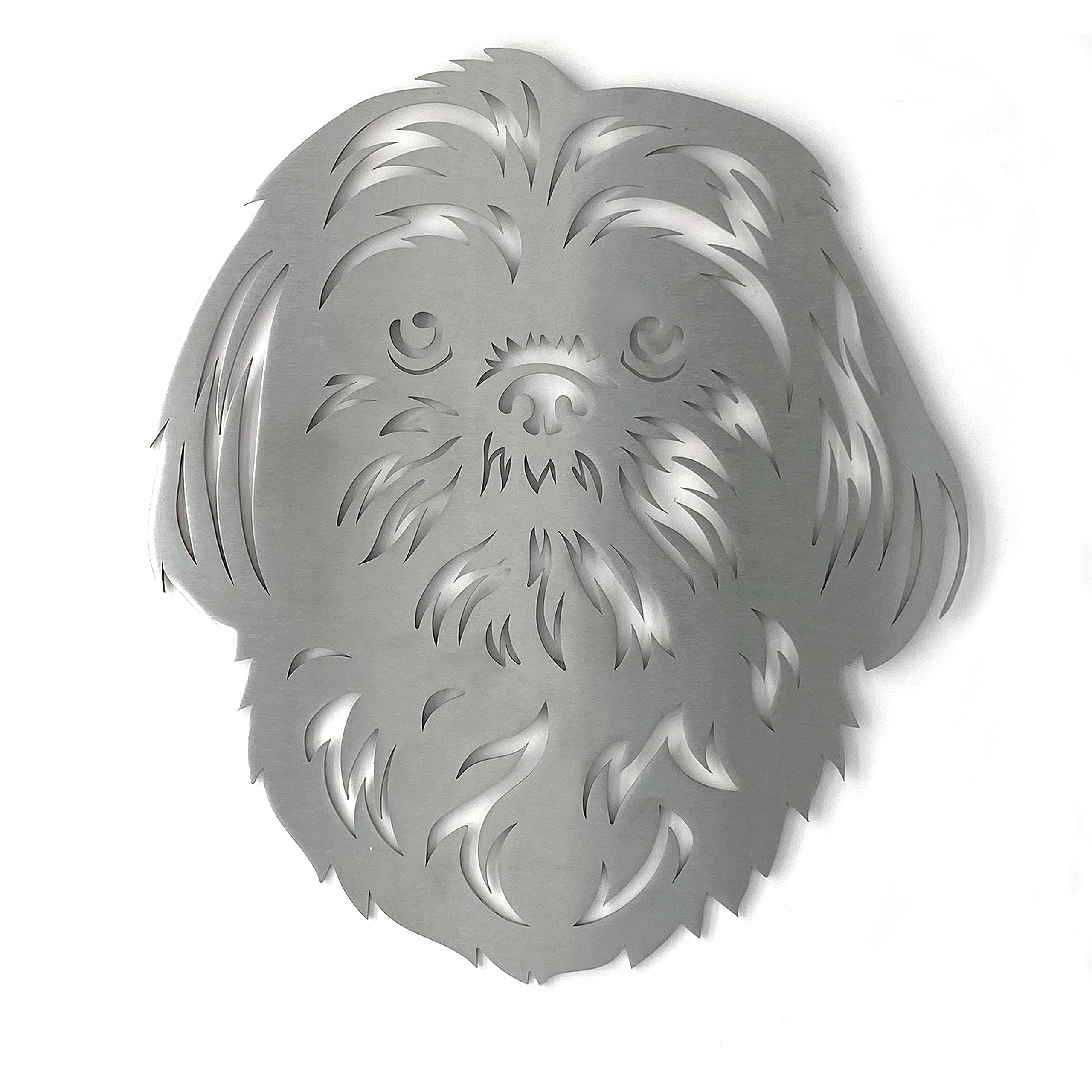Image Industry Shih Tzu - Dog Garden Art Sculpture/Garden Ornament/Rusty Metal Dog/Metal Garden Sculpture/Metal Art (Medium 250mm x 280mm)