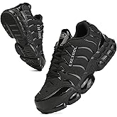 EXETROL Steel Toe Shoes for Men Women Indestructible Composite Toe Safety Sneakers Wide Non Slip Comfortable Lightweight Air Cushion Work Shoes Zapatos de Trabajo para Mujer Hombres