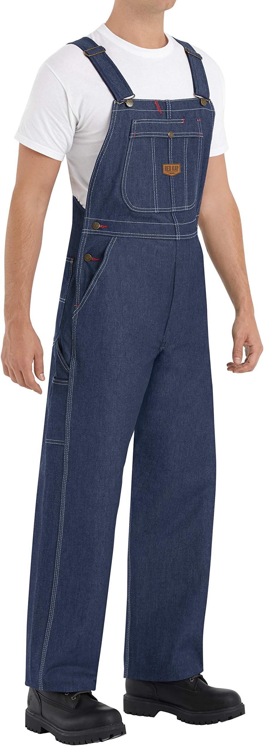 Red KapMen's Denim Bib Overall
