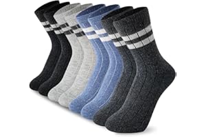 BISOUSOX Kids Merino Wool Socks Thermal Hiking Ski Socks for Boys Girls 6-8 10 12 Years Old Winter Warm Boot Crew Gift Socks