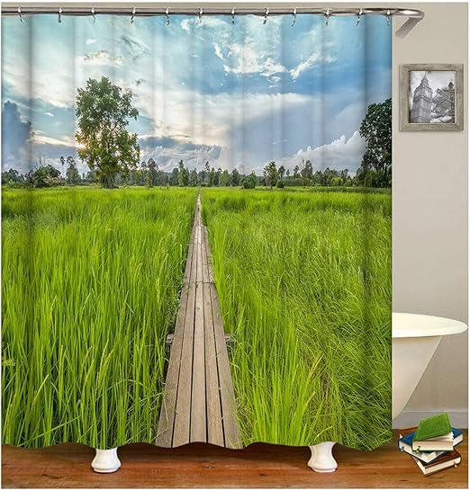 Amazon Com Aooaz Shower Curtain For Bathroom Washable Eco