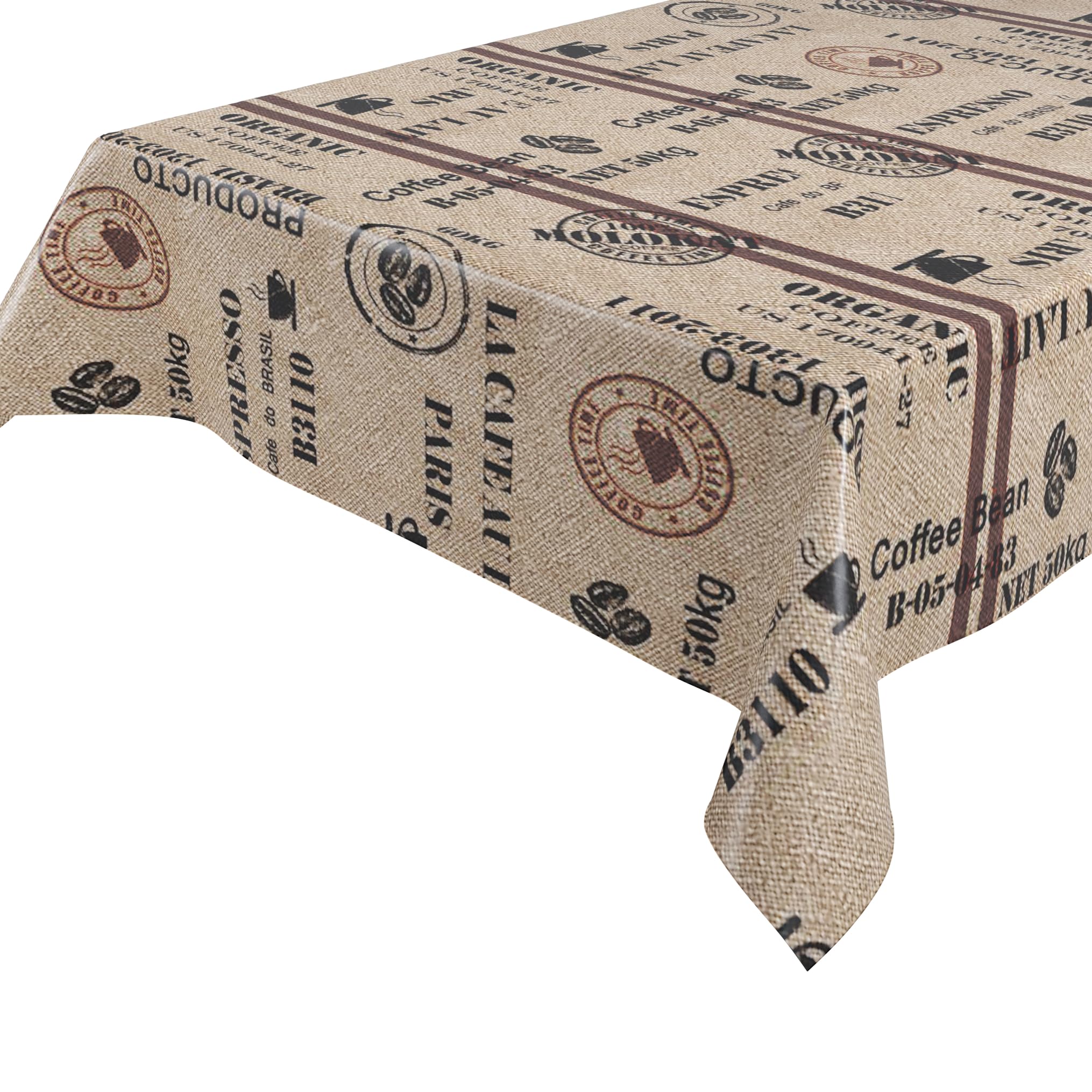 BEAUTEX Brasil Oilcloth Tablecloth, Smooth, Wipe-Clean, Garden Tablecloth, Round, Oval, Square, Choice of Sizes (Oval 140 x 200 cm)