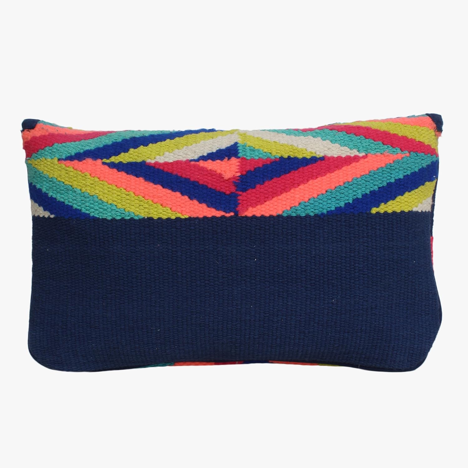 diwaah women's cotton clutch with magnetic snap, multicolour