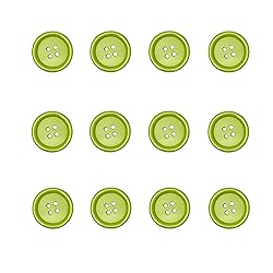 Libiline 100pcs Resin Button Solid Color 4Holes