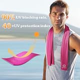 Sukeen Cooling Towel 40x12 Pink Dark Blue Quick Dry Sport Camping view 3