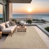 the carpet Kansas Indoor Outdoor Rug Natural Jute Look 120 x 170 cm