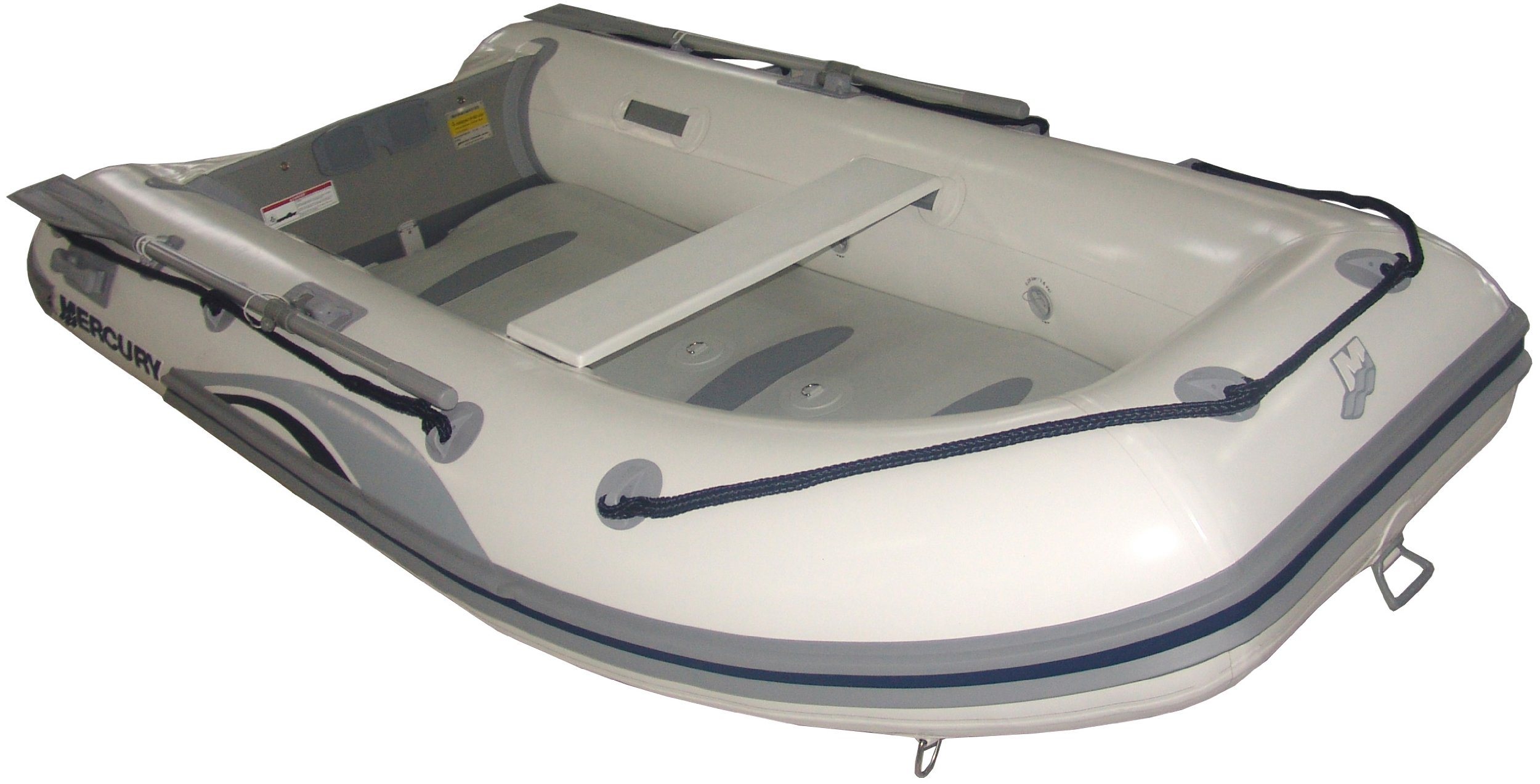 2010 Mercury 310 Air Deck Hypalon Inflatable Boat, White, 10Feet 2