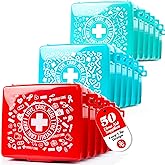 EVERLIT Pocket-Aid Mini First Aid Kit | Compact, Portable Hard-Shell Cases of 50 Items | Cuts, Scrapes, Wound Care Essentials for Travel, Outdoor, School, Camping, Home, Office (24 Packs | 1200 Pcs)