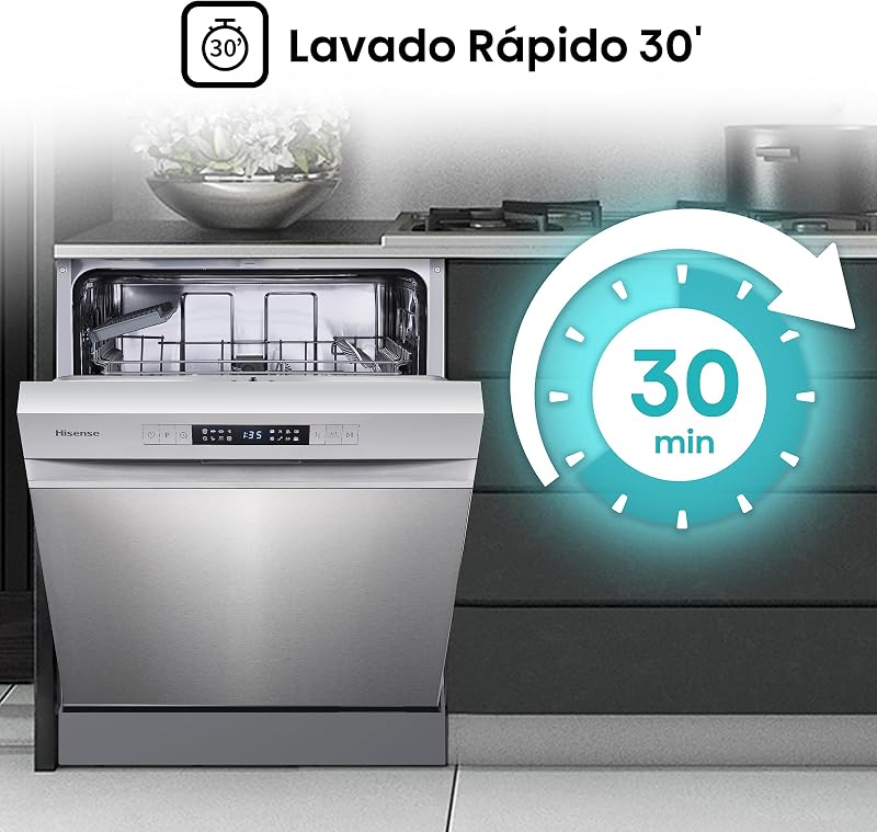 HS622E10X - Lavavajillas 60cm, Libre Instalación, 13 Serv.