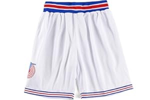 Mens Basketball Shorts Space Movie Short Sport Pants for 90s Hip hop Party Clothing White S-XXL